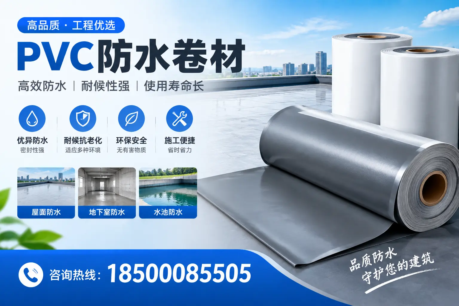安顺购买pvc防水卷材时需要注意的五大要点